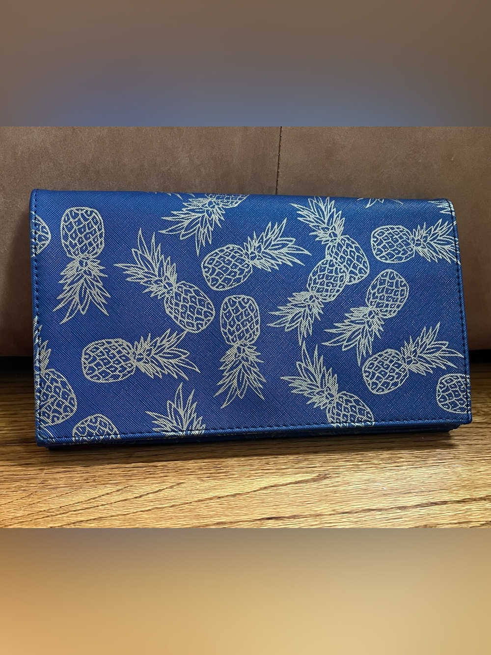 Deux Lux Navy with Gold Foil Pineapple Clutch